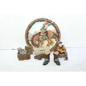 cowboy western home decor with miniature wagon&boots